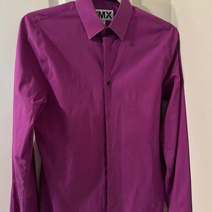 Express Mens 1MX Extra Slim Dress Shirt - Bright Purple